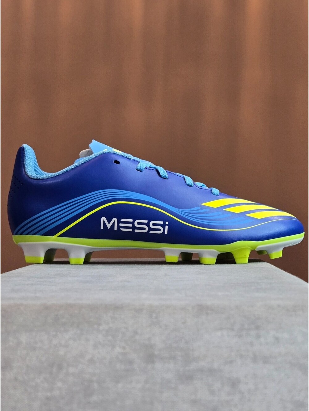 adidas F50 Lionel Messi Club FG/MG- Royal Blue / Solar Yellow (JP7458) Youth 4.5